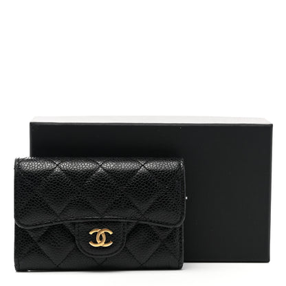 Chanel Caviar Quilted Flap Card Holder Black 9 of 9