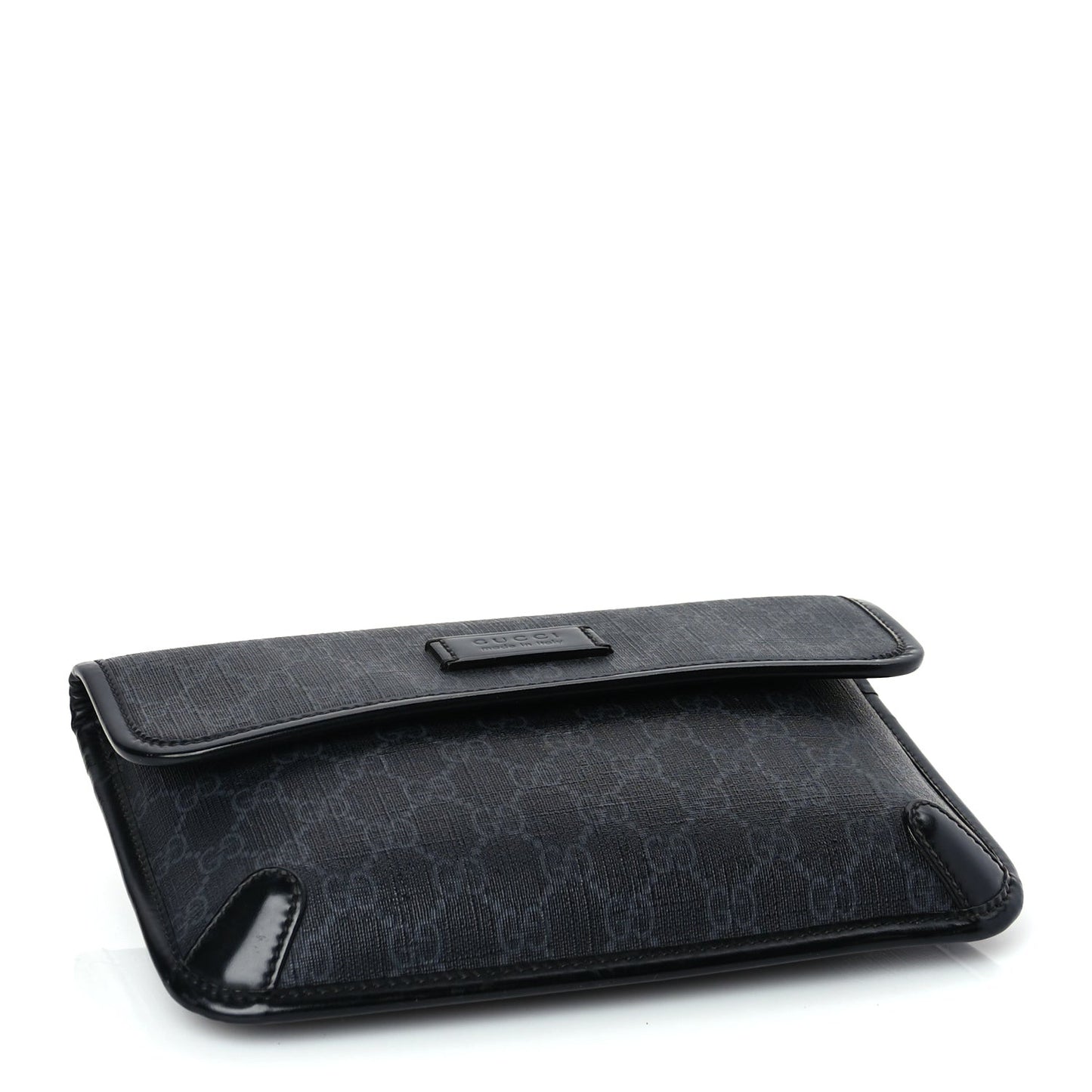 GG Supreme Monogram Web Slim Belt Bag Black Grey