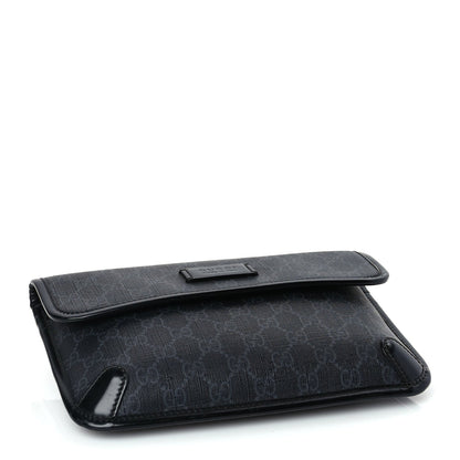 Gucci GG Supreme Monogram Web Slim Belt Bag Black Grey 3 of 9