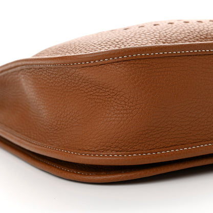 Hermes Taurillon Clemence Evelyne III PM Gold 9 of 11