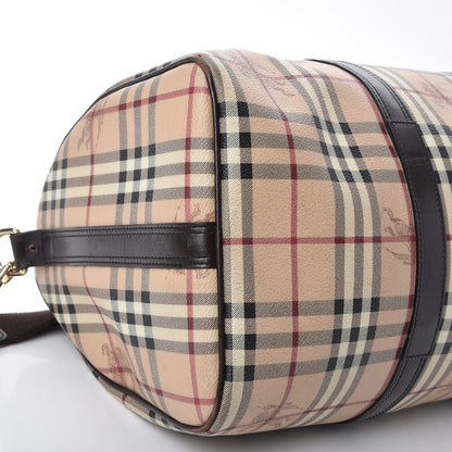 Burberry Haymarket Check Duffle Bag Dark Brown 14 of 20