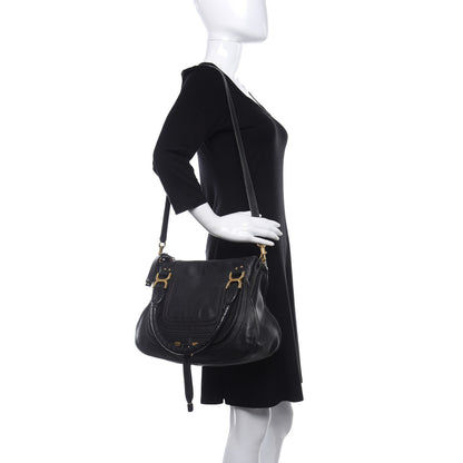 Chloe Calfskin Medium Marcie Satchel Black 2 of 18