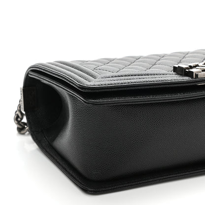 Chanel Caviar Quilted Medium Boy Flap Black 9 of 11