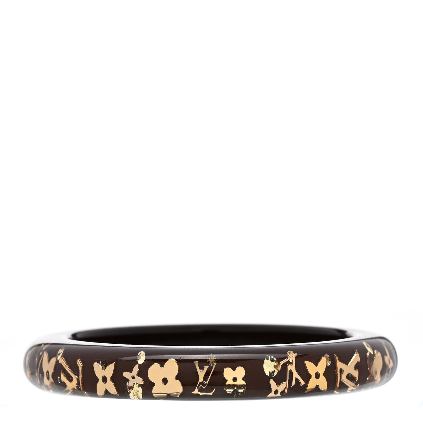 Resin Swarovski Medium Inclusion Bracelet PM Marron