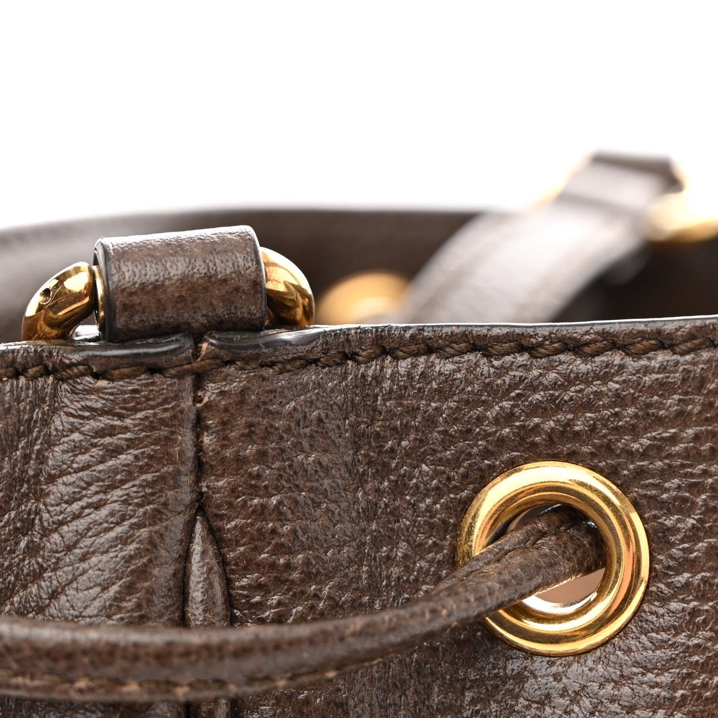 GG Supreme Monogram Web Mini Ophidia Bucket Bag Brown