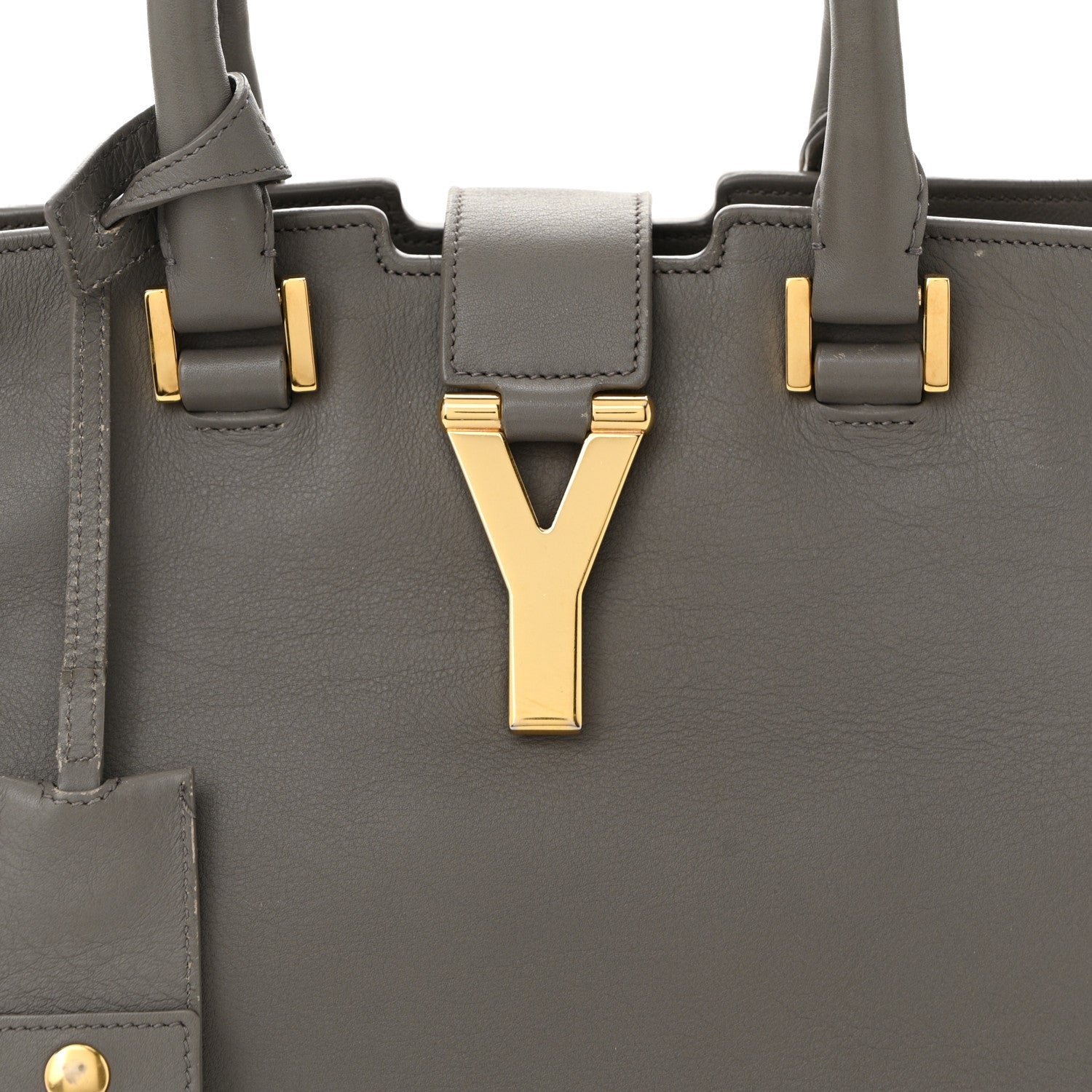 Saint Laurent Calfskin Small Classic Y Cabas Grey 7 of 7