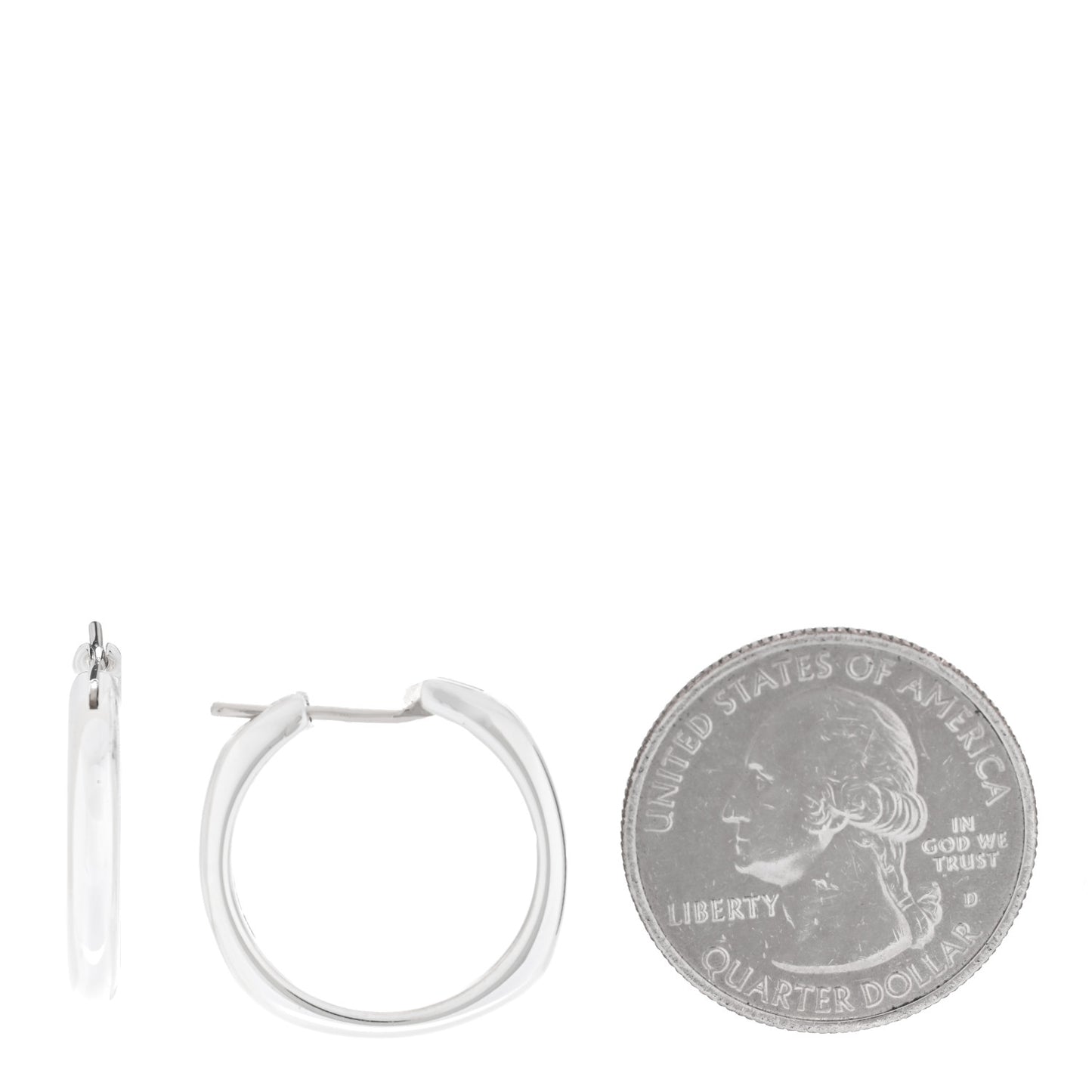 Sterling Silver Square Cushion Hoop Earrings