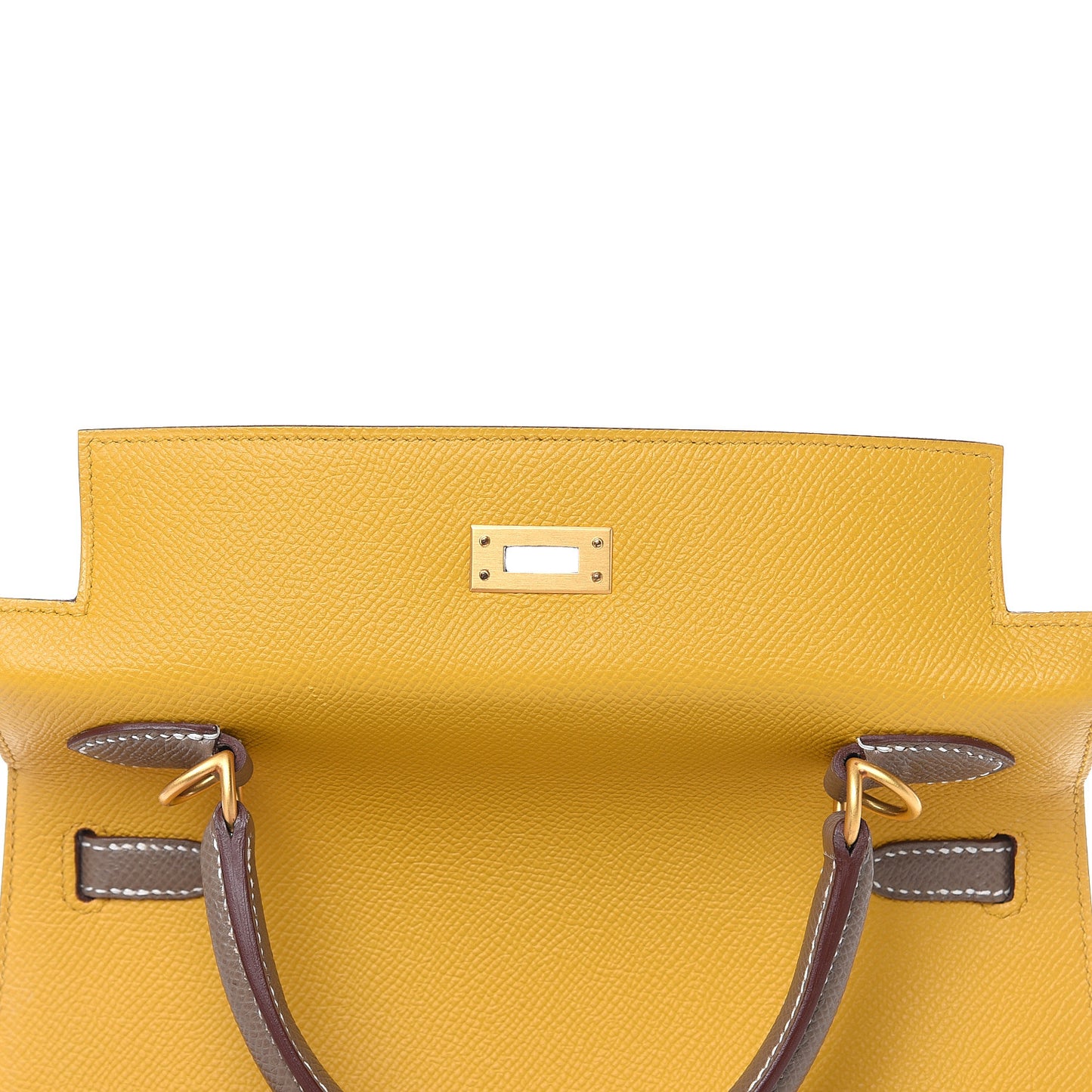 Epsom Horseshoe Kelly Sellier 25 Jaune Ambre Etoupe