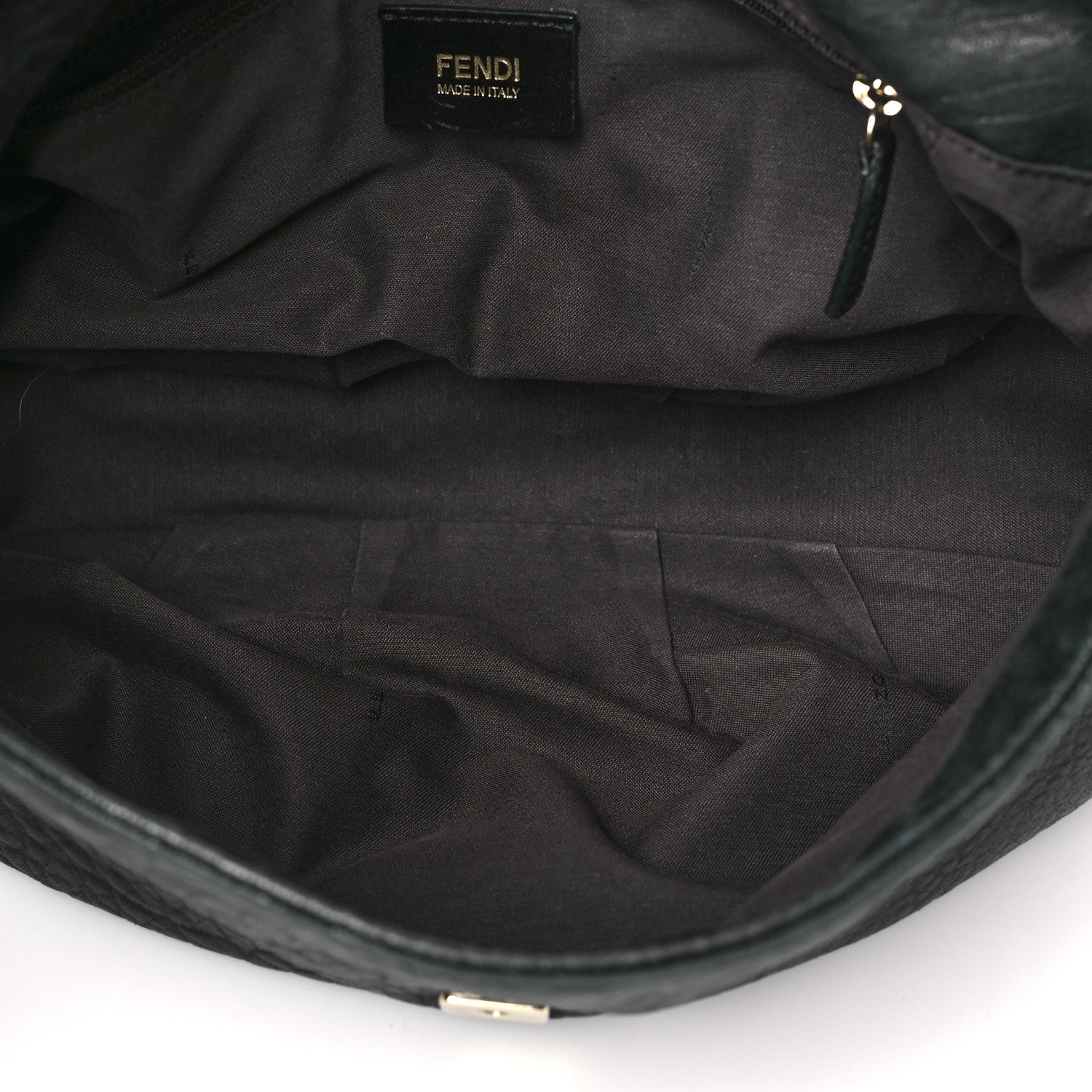 Fendi Crinkled Lambskin Mia Shoulder Flap Black 5 of 11