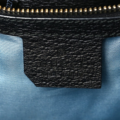 Gucci Textured Calfskin Bee Star Print Small Sylvie Shoulder Bag Black 5 of 8