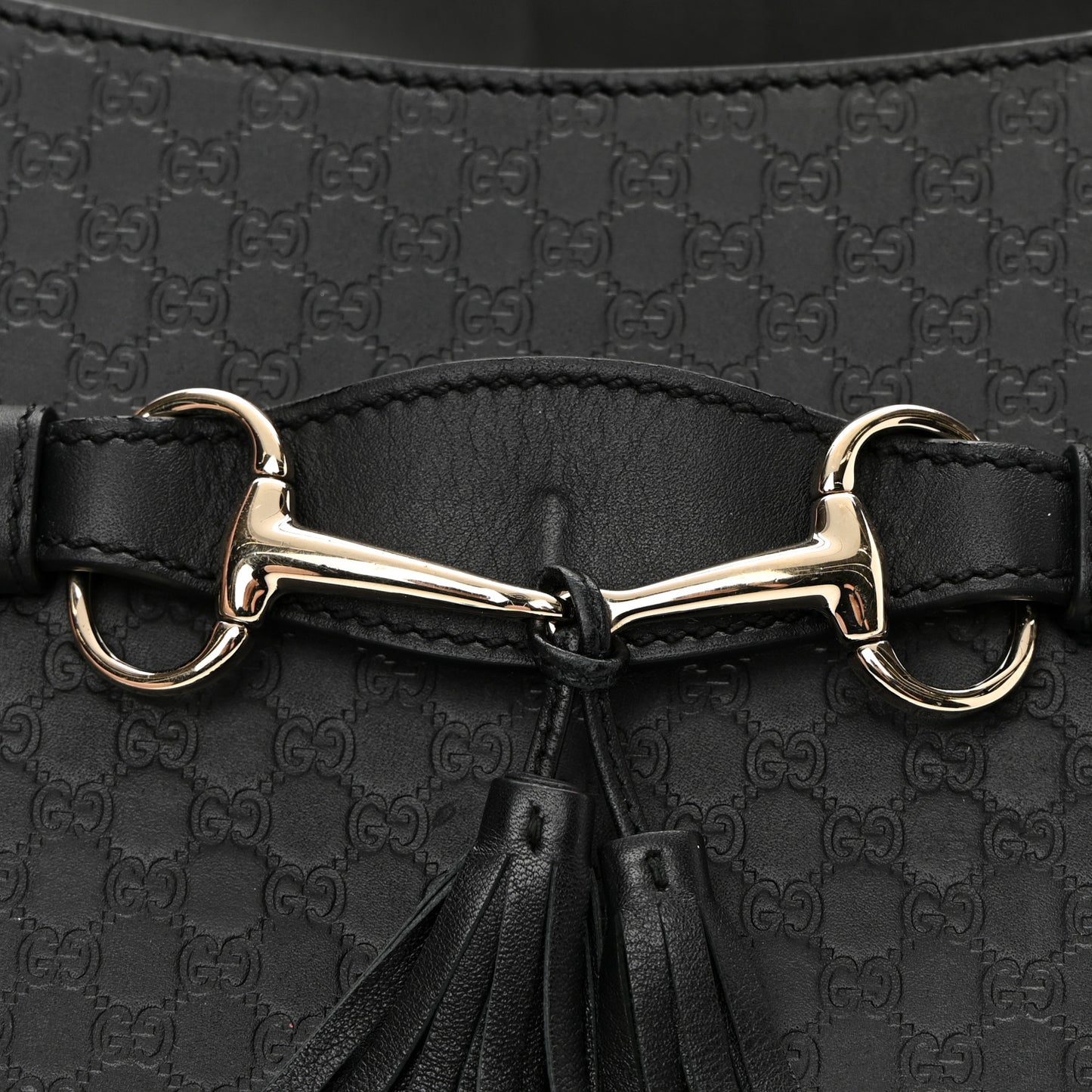 Microguccissima Medium Emily Chain Shoulder Bag Black