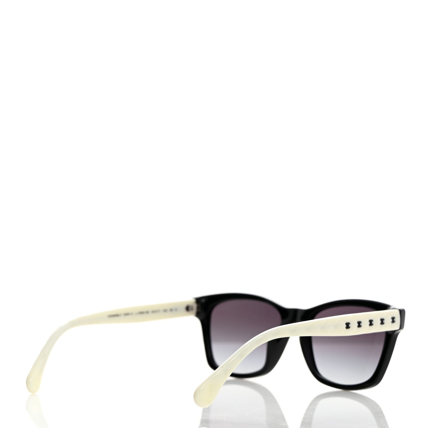 Chanel Acetate Quilted CC Square Sunglasses 5484-A White Black 4 of 7