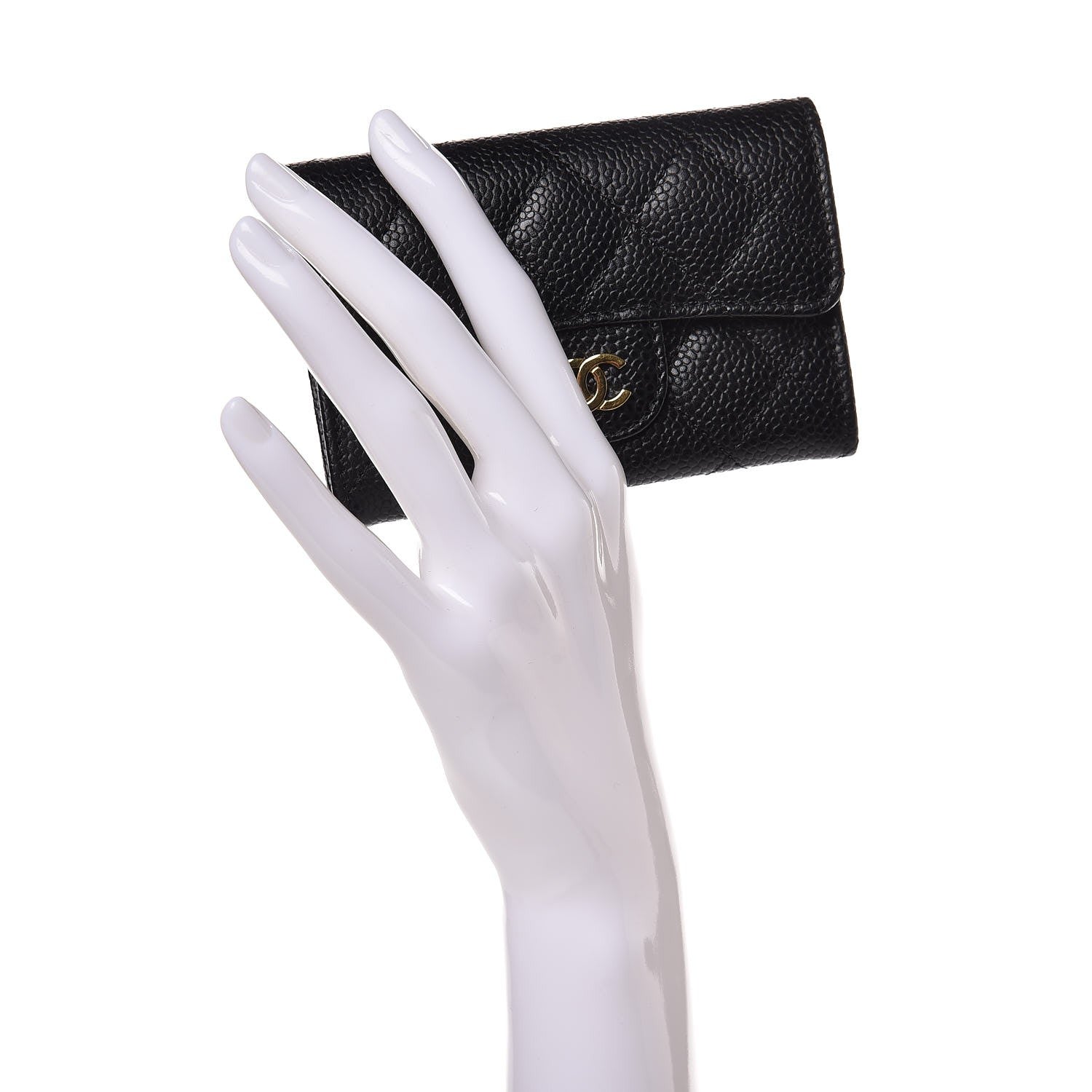 Chanel Caviar Quilted Flap Card Holder Black 2 of 9