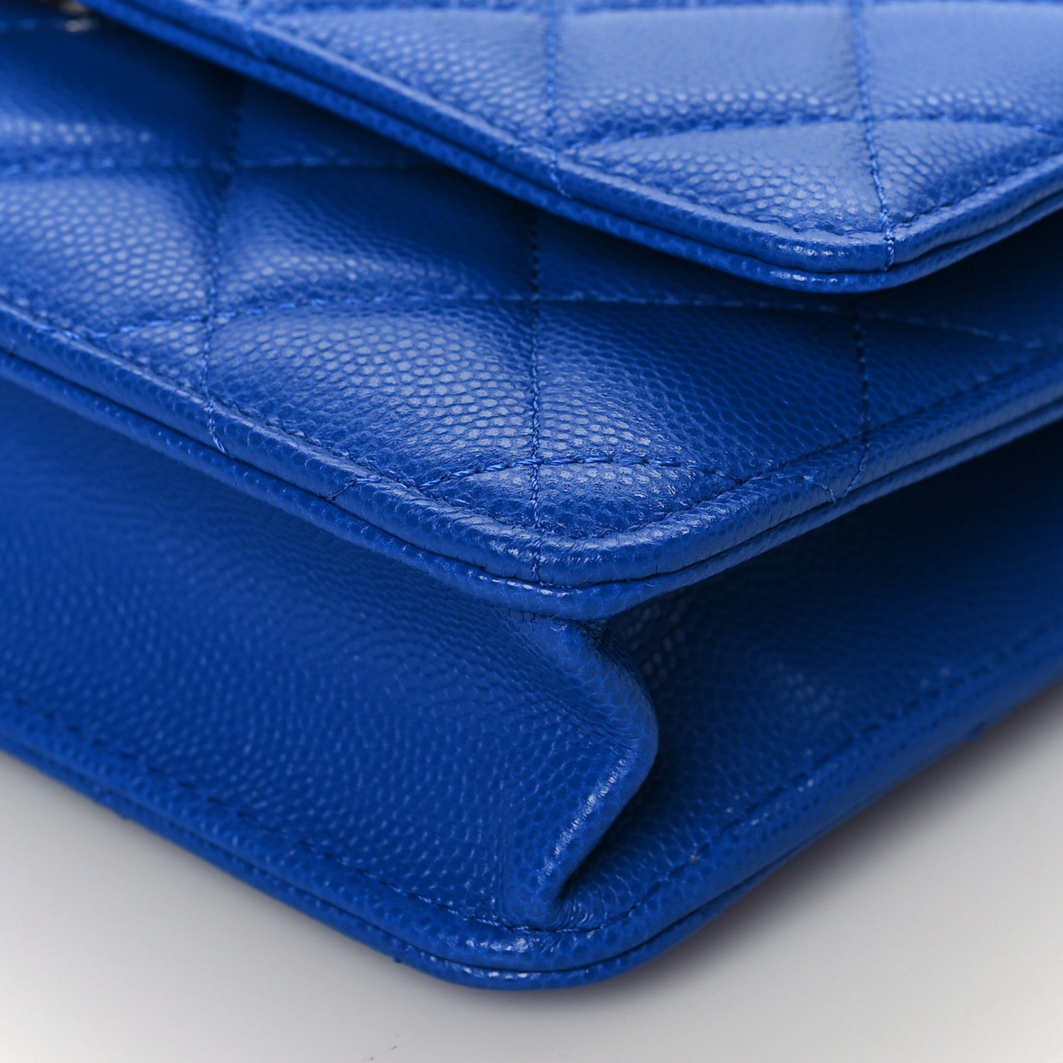 Chanel Caviar Quilted Wallet On Chain WOC Blue 9 of 10