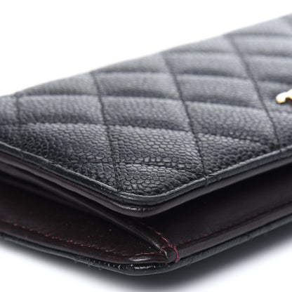 Chanel Caviar Quilted Yen Wallet Black 12 of 22