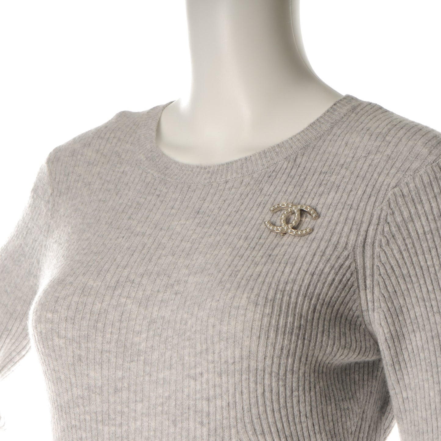 Pearl CC Brooch Silver