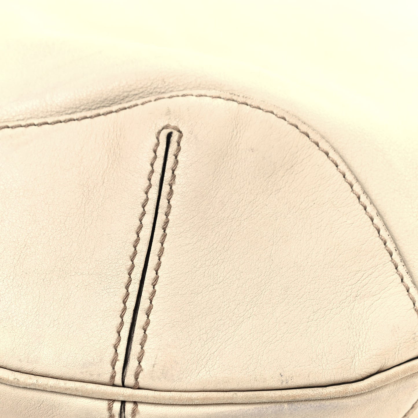 Calfskin Peggy Bamboo Top Handle Hobo Ivory
