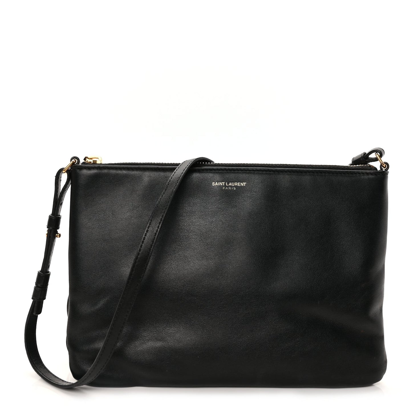 Calfskin Teen Monogram Crossbody Bag Black