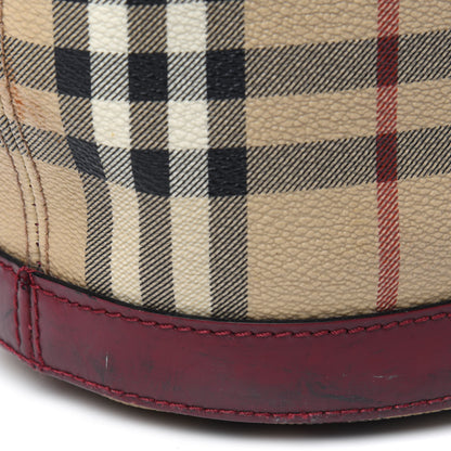 Burberry Haymarket Check Shoulder Bag Red 24 of 36