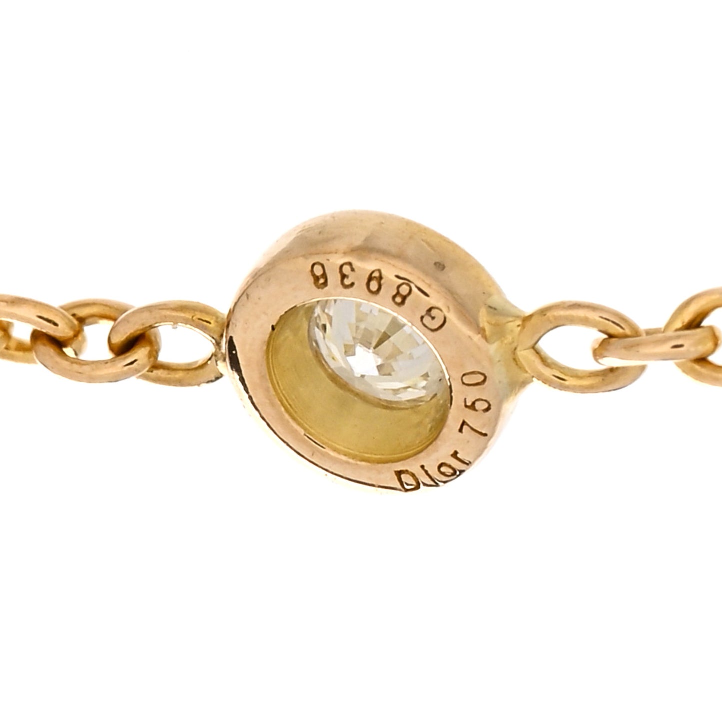 18K Yellow Gold Diamond Station Bracelet