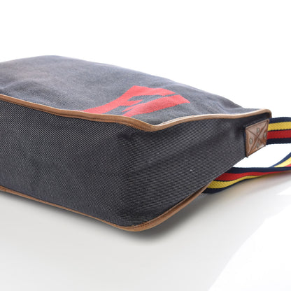 Fendi Denim Messenger Bag Blue 6 of 16