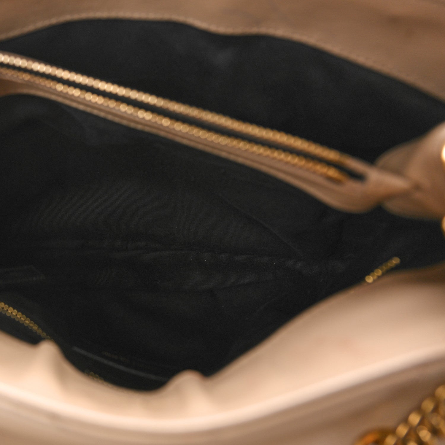 Saint Laurent Calfskin Y Quilted Monogram Medium Loulou Chain Satchel Dark Beige 6 of 21