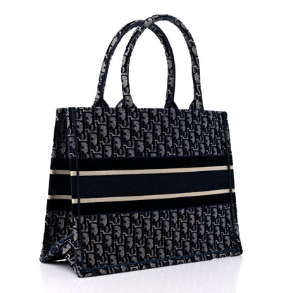 Christian Dior Oblique Velvet Medium Book Tote Blue Multicolor 3 of 18