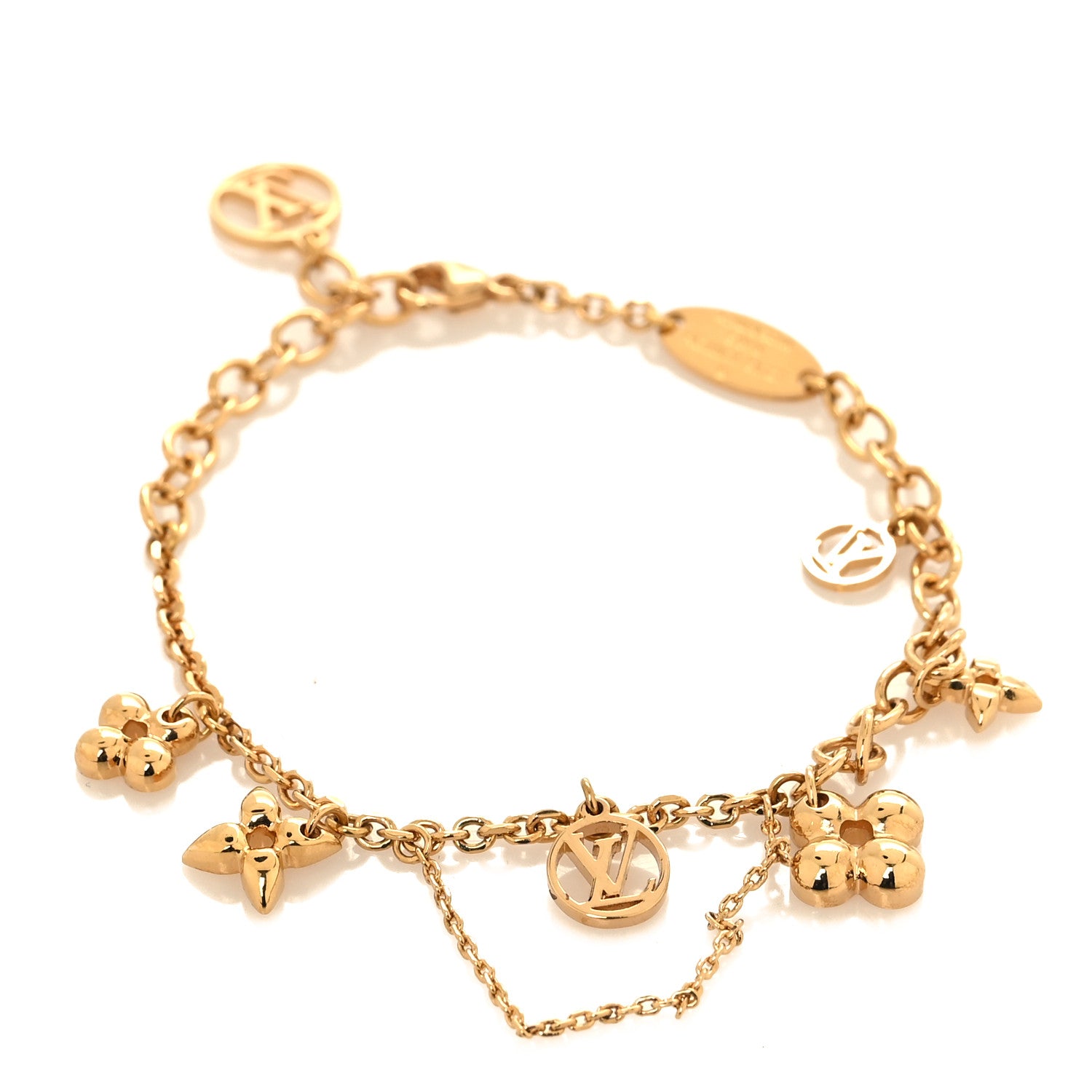 Louis Vuitton Sweet Monogram Charm Bracelet Gold 1 of 5