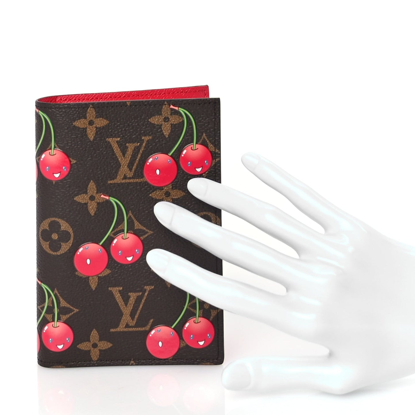 LV X TM Monogram Cerises Passport Cover