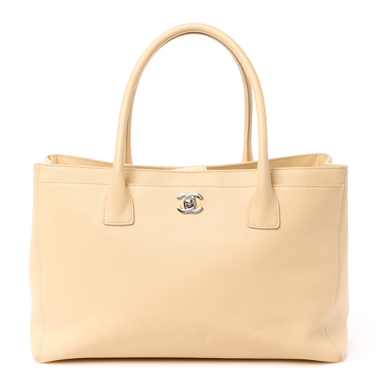Chanel Calfskin Cerf Executive Shopper Tote Beige Clair 1 of 7