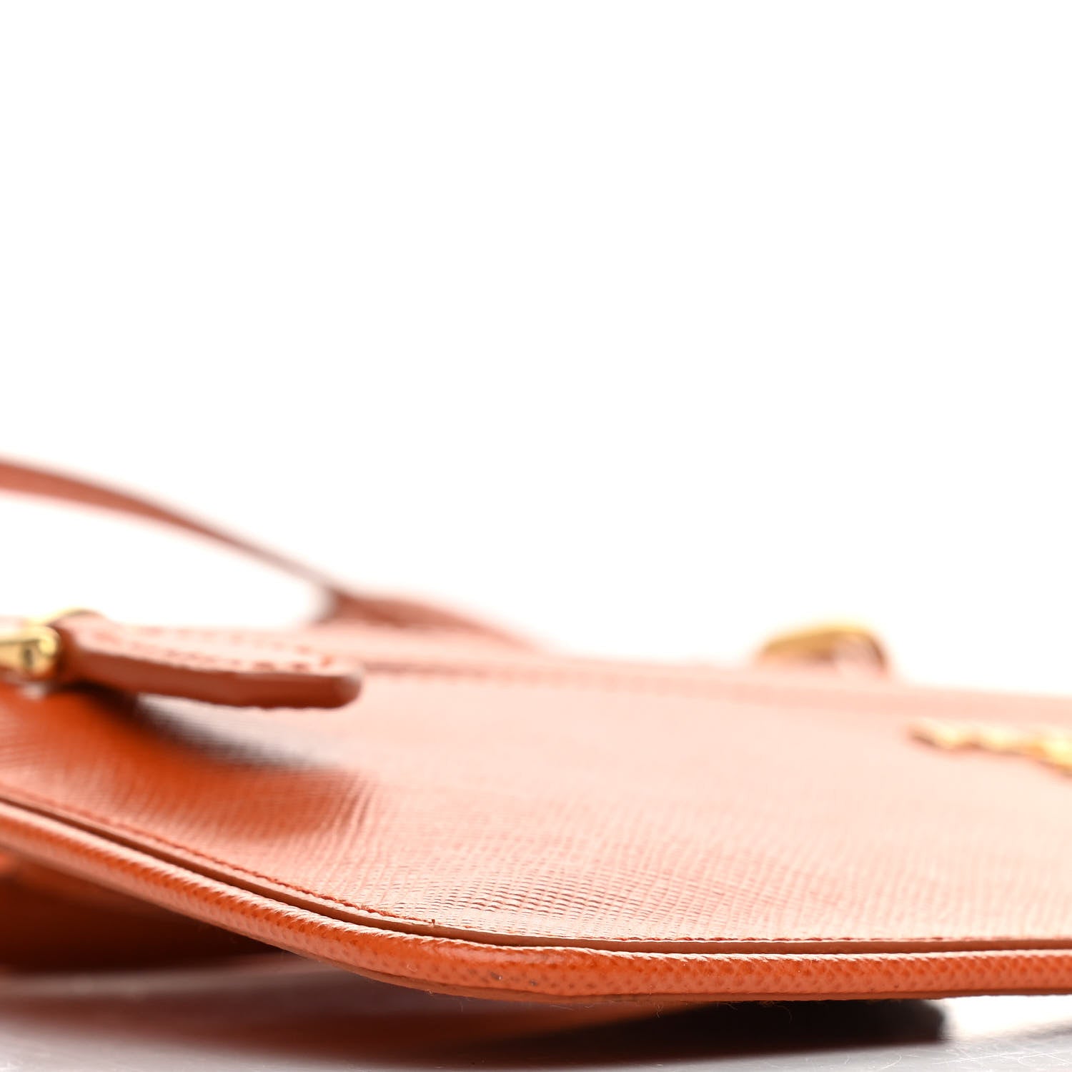 Prada Saffiano Lux Zip Crossbody Bag Papaya 8 of 10