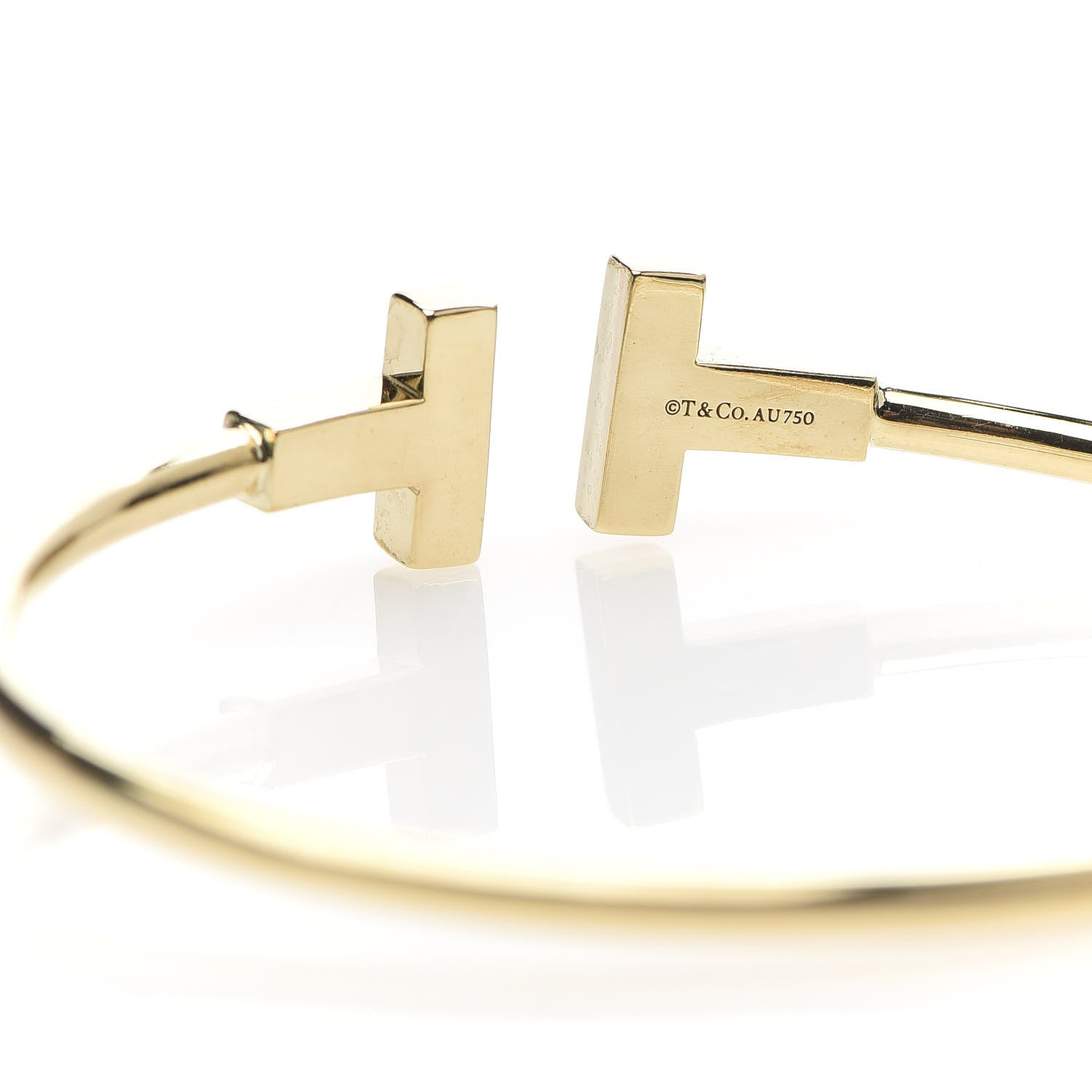 Tiffany 18K Yellow Gold T Wire Bracelet 4 of 4