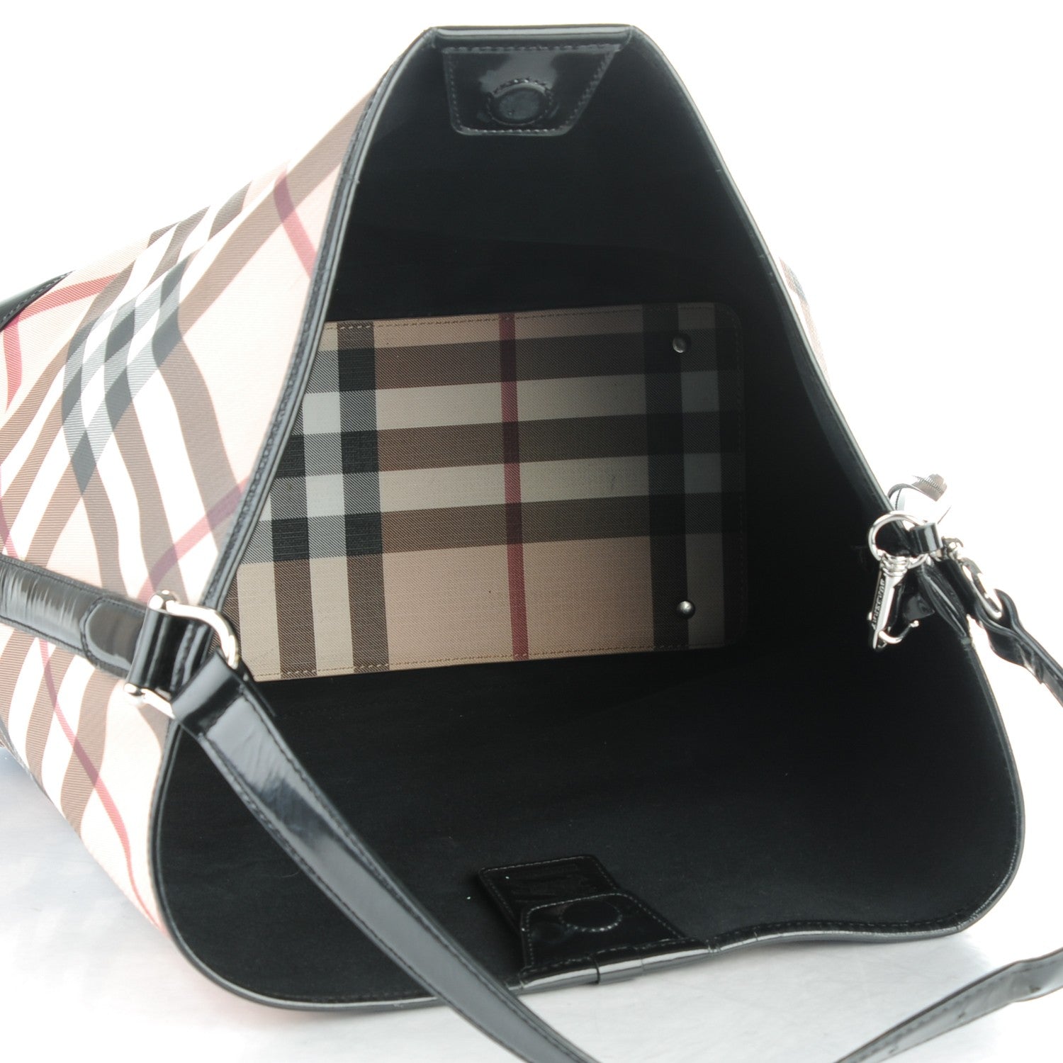 Burberry Nova Check Hobo Black 6 of 13