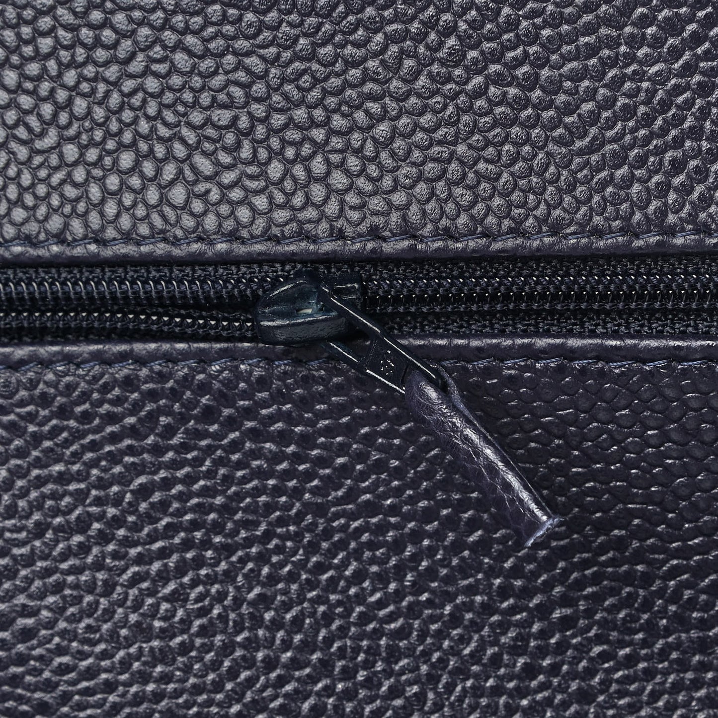 Caviar Quilted Jumbo Double Flap Navy Blue