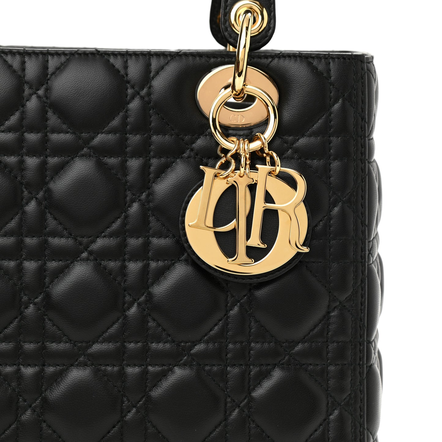 Lambskin Cannage Medium Lady Dior Black