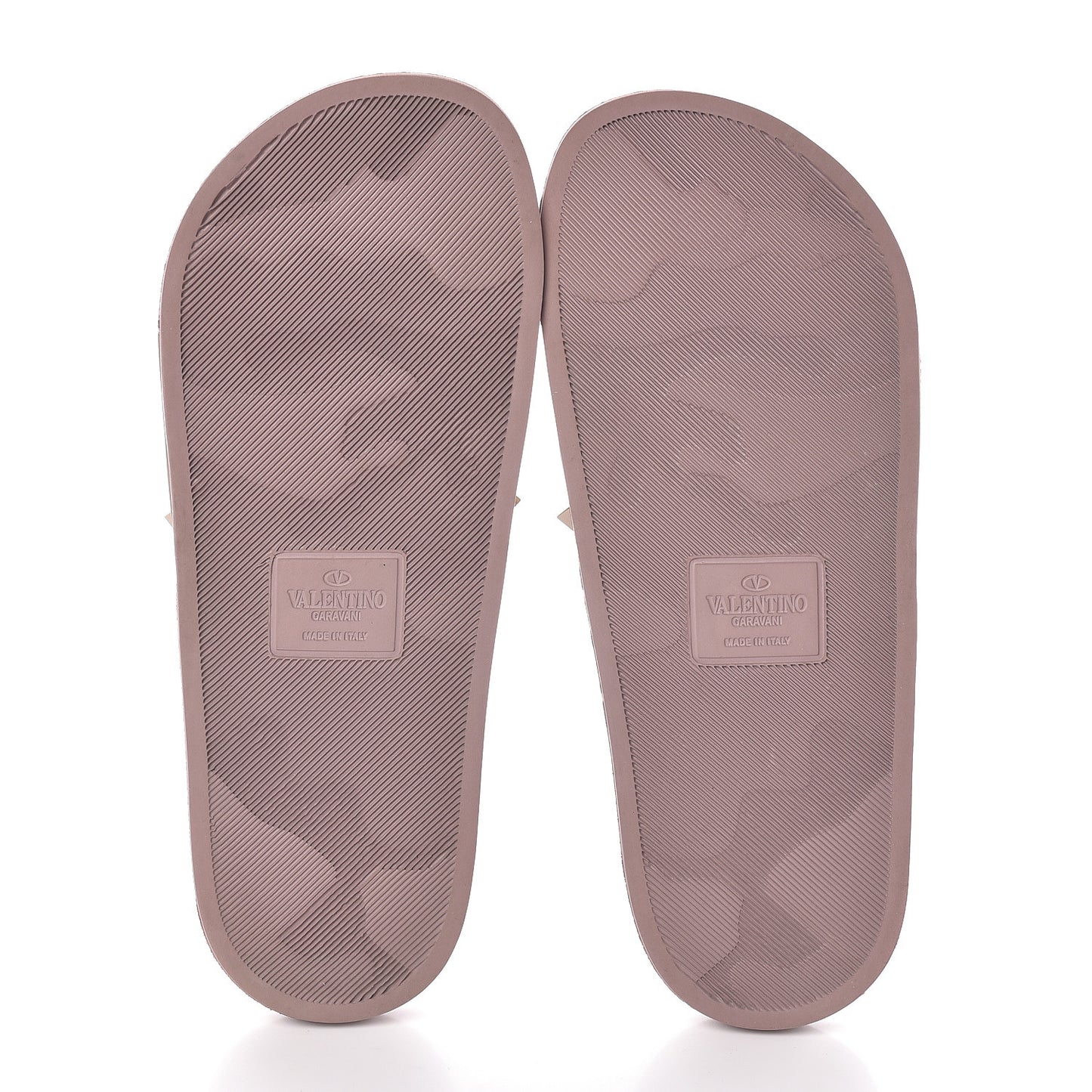 Rubber Rockstud Slide Sandals 39 Poudre