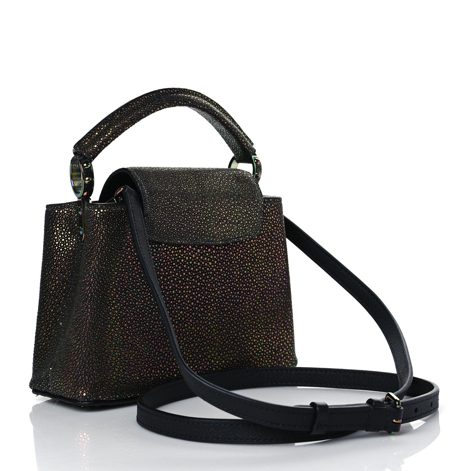 Louis Vuitton Iridescent Stingray Capucines Mini Black Multicolor 2 of 8