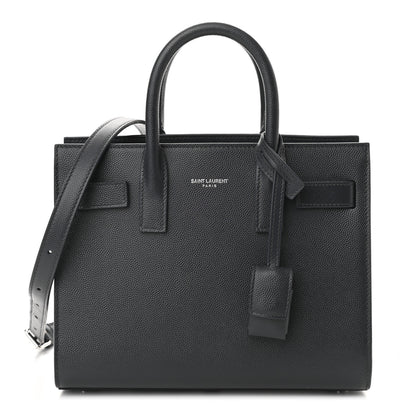 Saint Laurent Grained Calfskin Nano Sac De Jour Coal 1 of 11