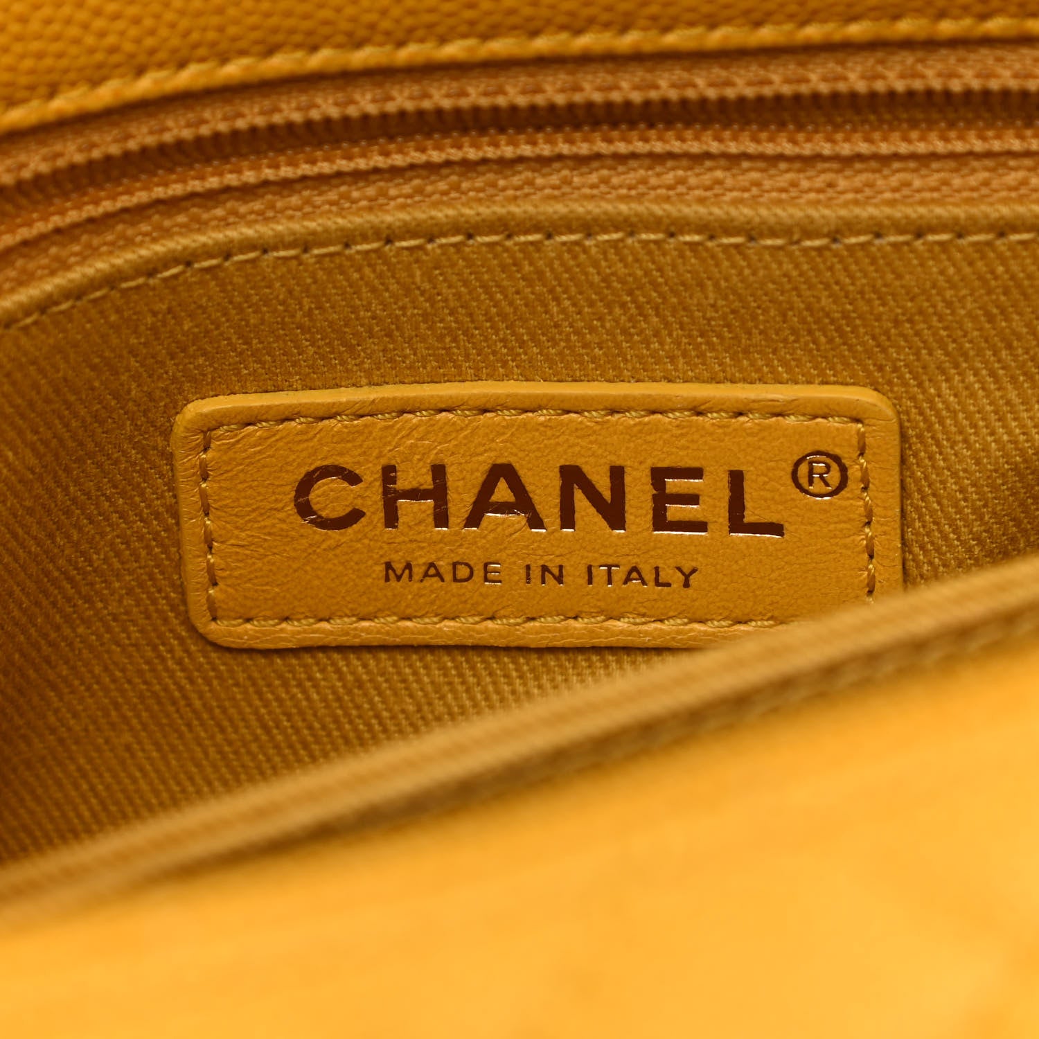 Chanel Caviar Quilted Mini Coco Handle Flap Yellow 9 of 22