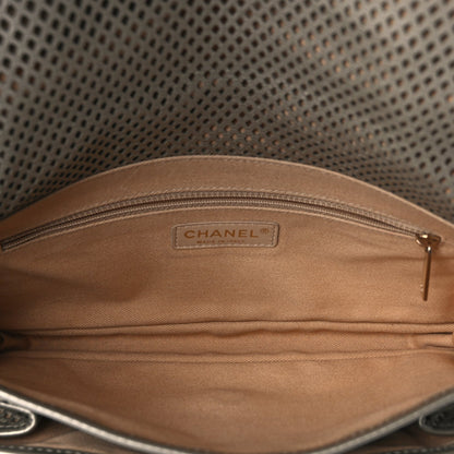 Chanel Perforated Calfskin Large Up In The Air Flap Light Gold 4 of 9