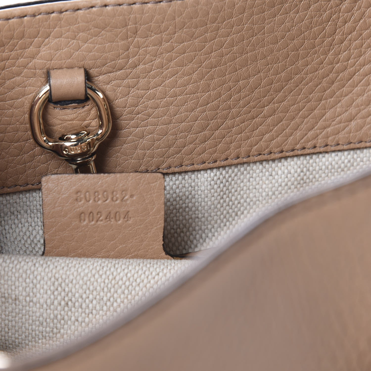 Gucci Pebbled Calfskin Medium Soho Chain Shoulder Bag Rose Beige 9 of 11