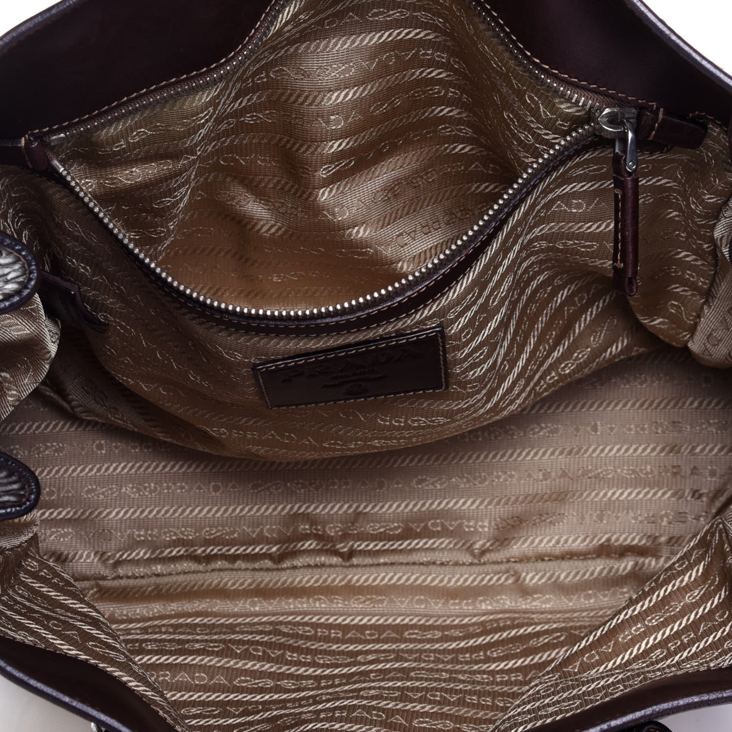 Prada Jacquard Logo Tote Corda Bruciato 5 of 11