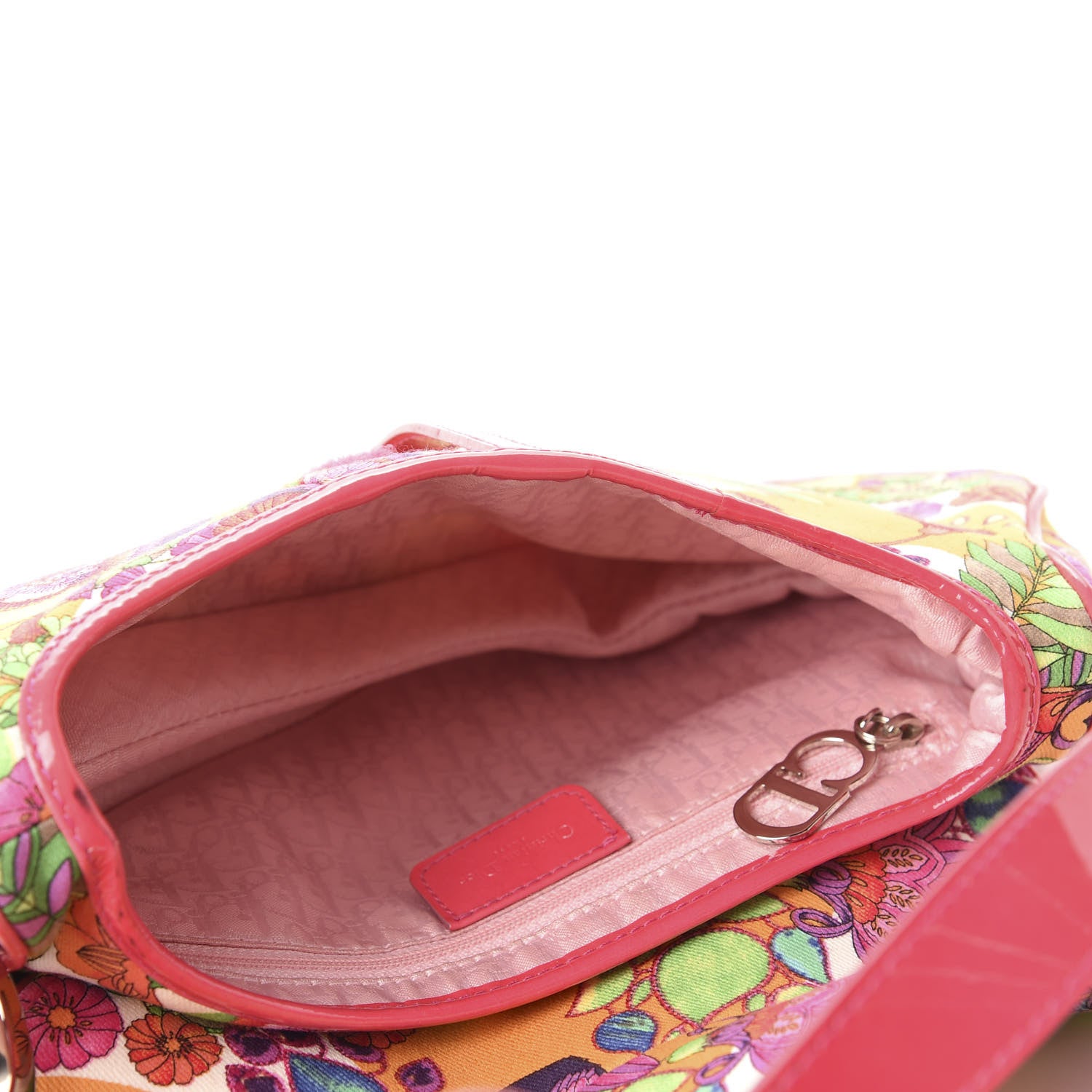 Christian Dior Canvas Floral Saddle Bag Multicolor 5 of 10