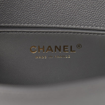 Chanel Caviar Quilted Medium Boy Flap Dark Grey 6 of 11