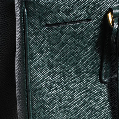 Prada Saffiano Lux Small Double Zip Tote Smeraldo 13 of 13