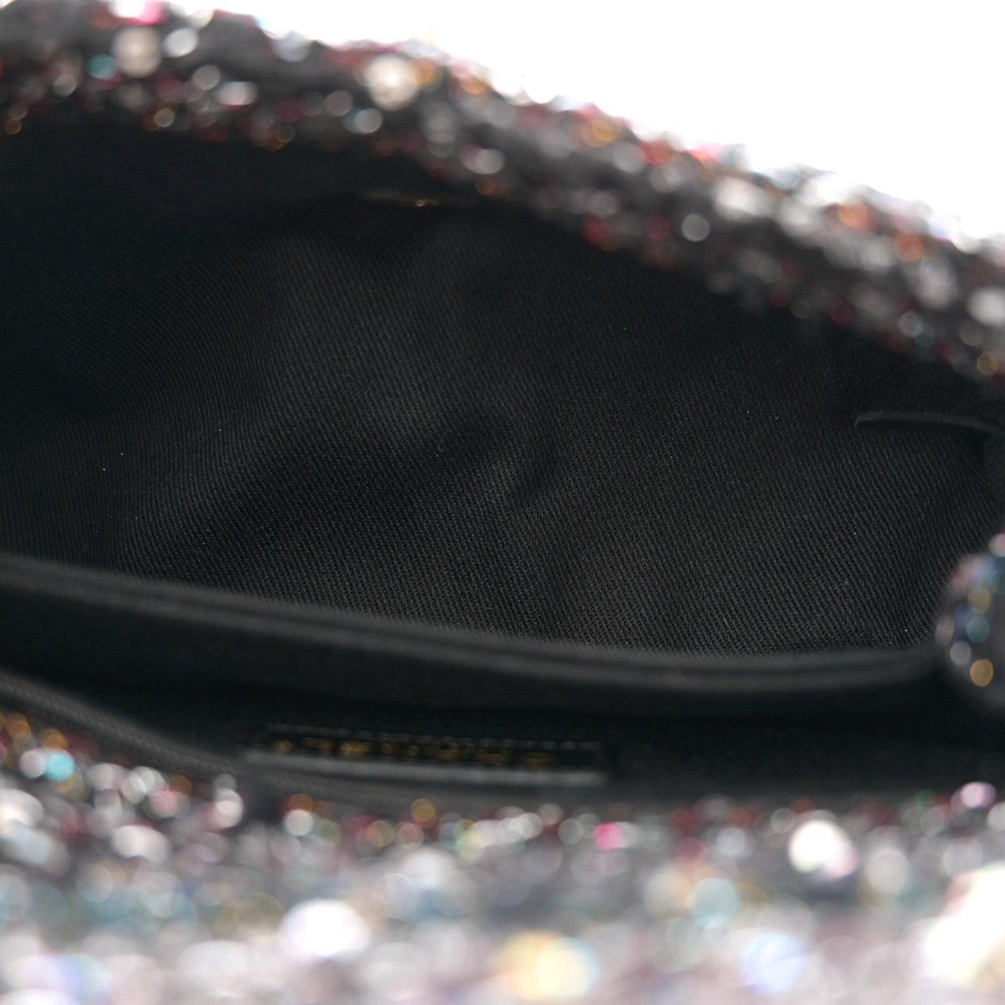 Tweed Sequin Mini Coco Handle Flap Black