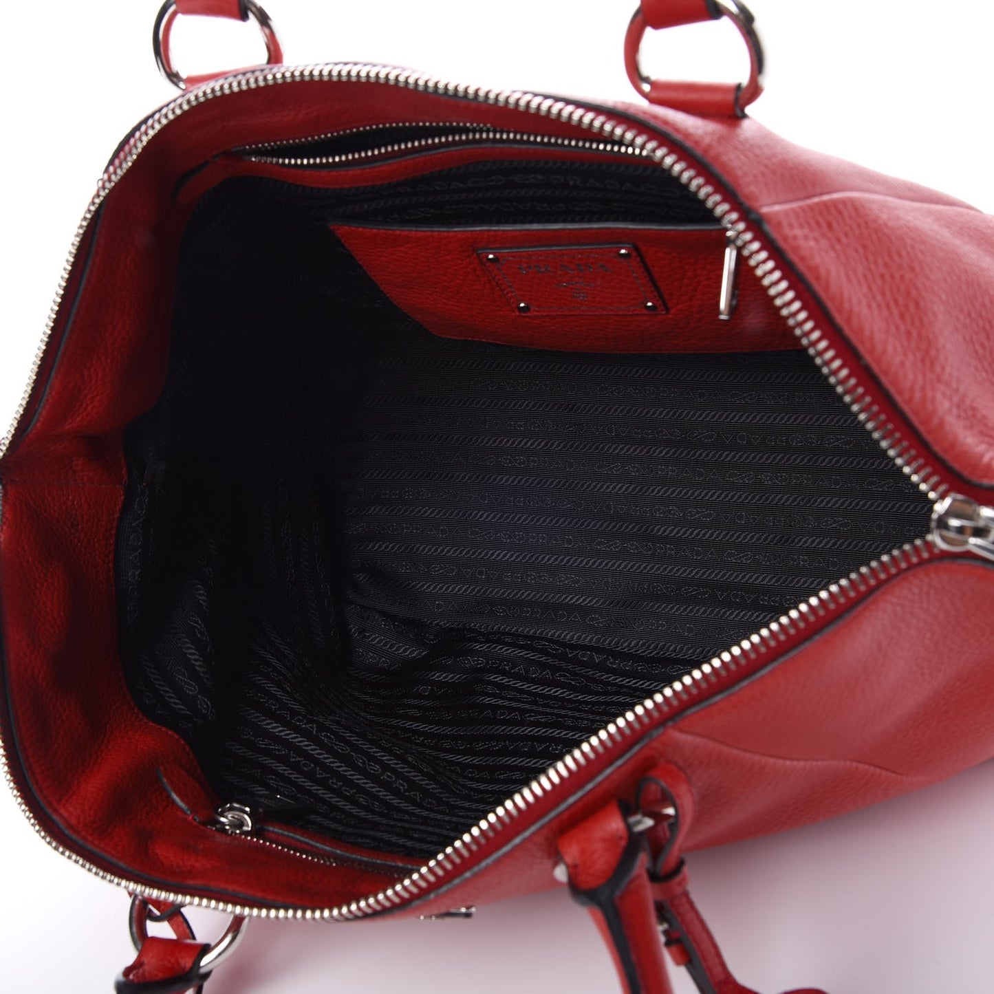 Vitello Daino Shopping Tote Rosso