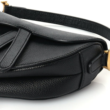 Christian Dior Grained Calfskin Mini Saddle Bag  Black 8 of 8