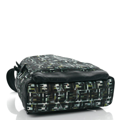 Fendi Nylon CamouFF Pouch Pocket Backpack Black Multicolor 4 of 10