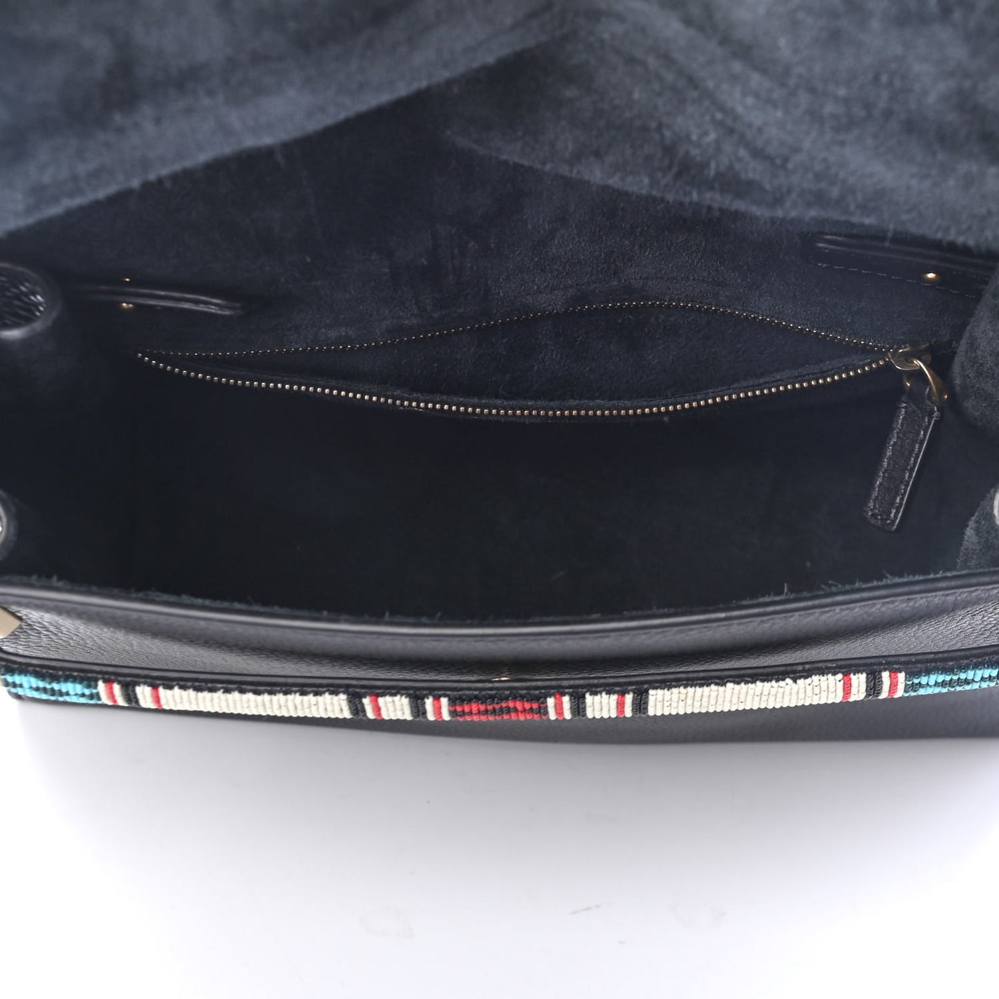 Pebbled Calfskin Beaded Medium My Rockstud Frame Bag Black